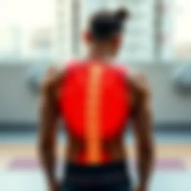 Illustration depicting stress and back pain connection