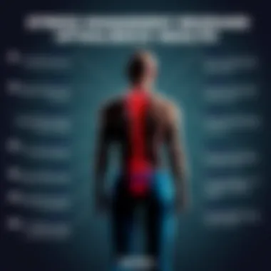 Infographic showing stress management techniques for back health