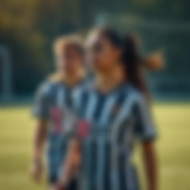 Athletic Style: GS Striped Jerseys in Action Stylish athletes wearing GS striped jerseys