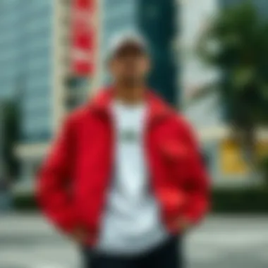 Fashionable ensemble featuring T Clip Lacoste