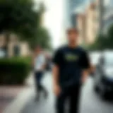 Stylish T Clip Lacoste in urban setting