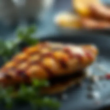 Close-up of grilled chicken breast showcasing protein richness