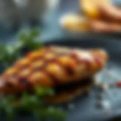 Close-up of grilled chicken breast showcasing protein richness