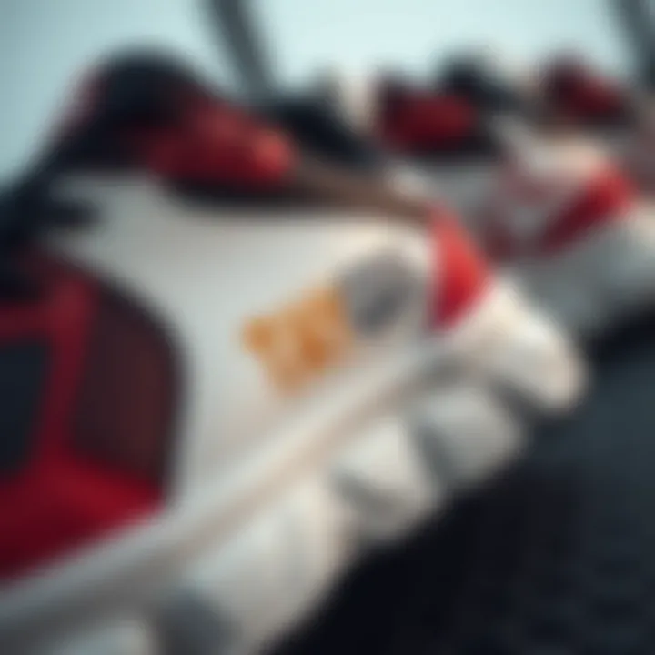 Close-up view of the unique design features of Tayger sports shoes