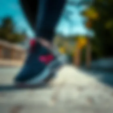 Athletic person using Tayger sports shoes in an outdoor environment