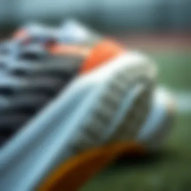 Detailed Grip Design of Tennis Shoes Close-up of tennis shoes showing grip and design