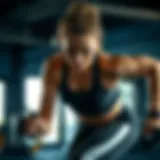 Dynamic athlete engaging in an intense workout