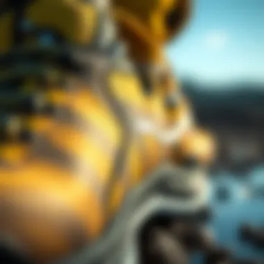 Close-up of the innovative Gore-Tex material used in Terrex Swift R3 shoes