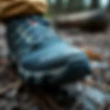 Detailed view of The North Face Hedgehog Fastpack shoes showcasing the unique tread pattern