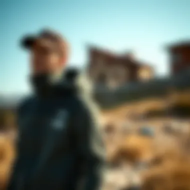 Comfort and Fit in Outdoor Environments User showcasing the comfort and fit of the jacket in an outdoor setting