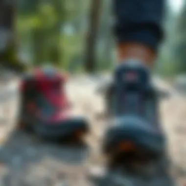 Comparison of different materials used in trekking footwear