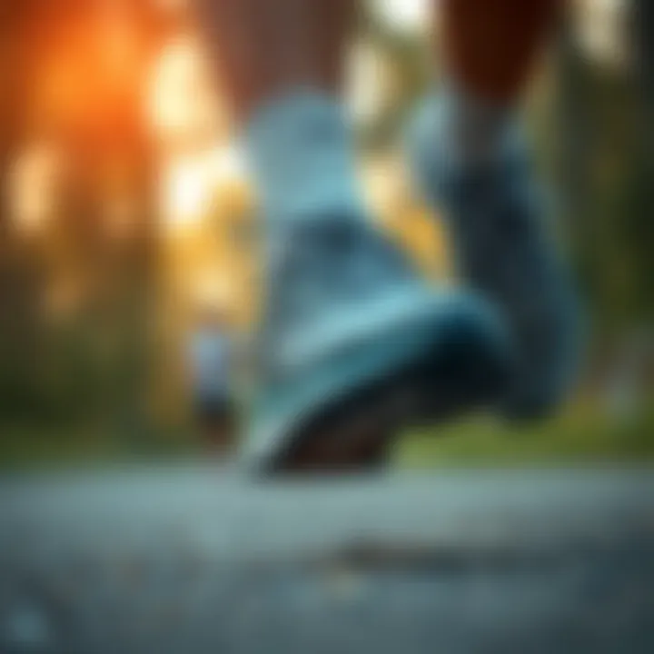 Runner in action wearing Twitch Runner Trail shoes