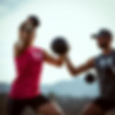 Athletes wearing Under Armour during intense training