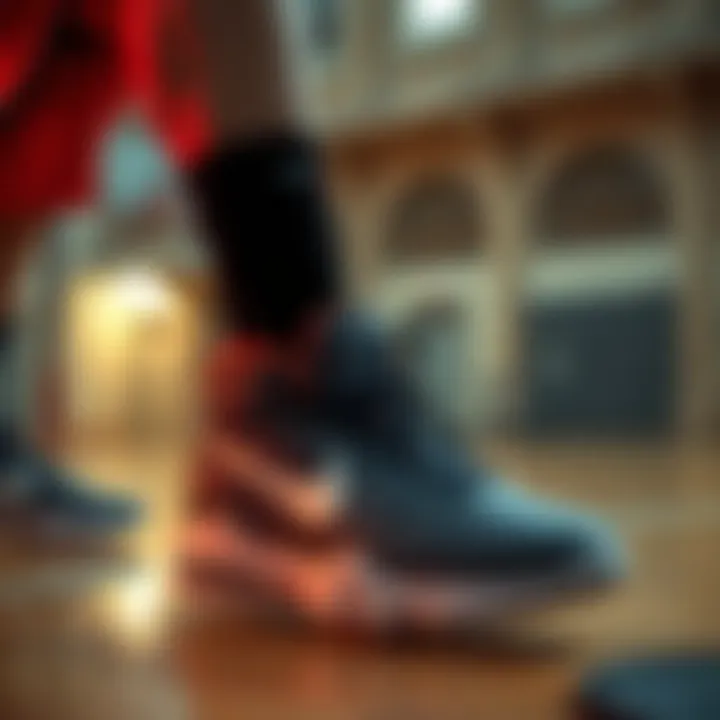 User testing basketball shoes for comfort