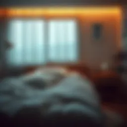 Calm bedroom environment encouraging restful sleep