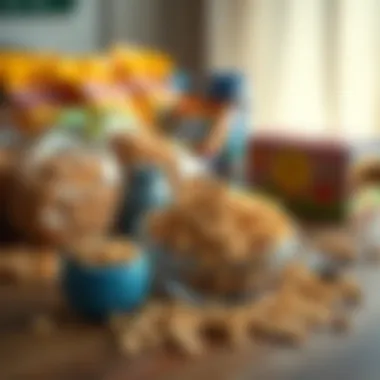 A selection of various sugar-free cereal types on a wooden table
