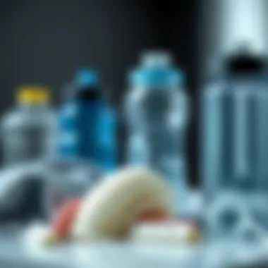 Materials in Water Bottles Close-up of materials used in water bottles