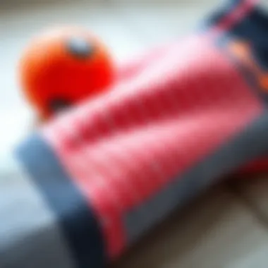 Close-up of breathable materials used in sports socks
