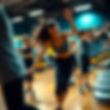 Dynamic Zumba class in action