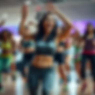 Group of participants enjoying Zumba